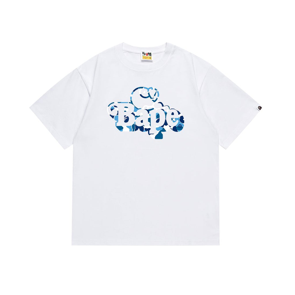 BAPE Blue Camo Graphic T-Shirt — front