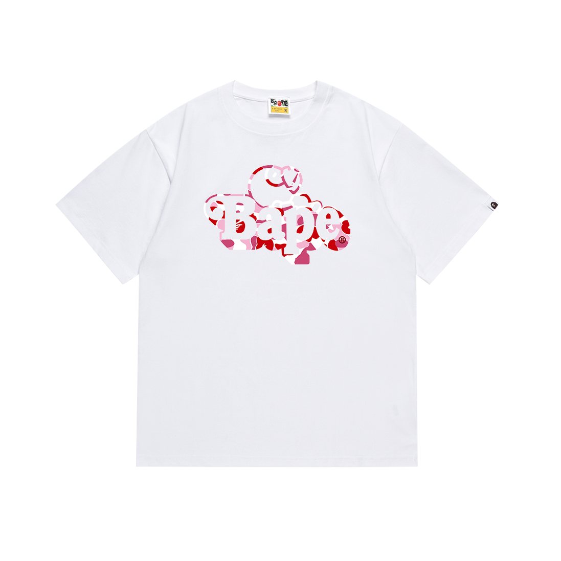 BAPE Pink Camo Graphic Short-Sleeve T-Shirt — front