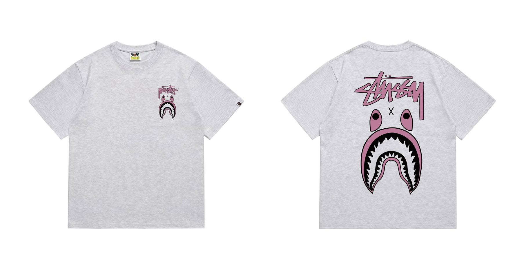 BAPE Contrast Shark Wordmark Graphic T-Shirt — comparison