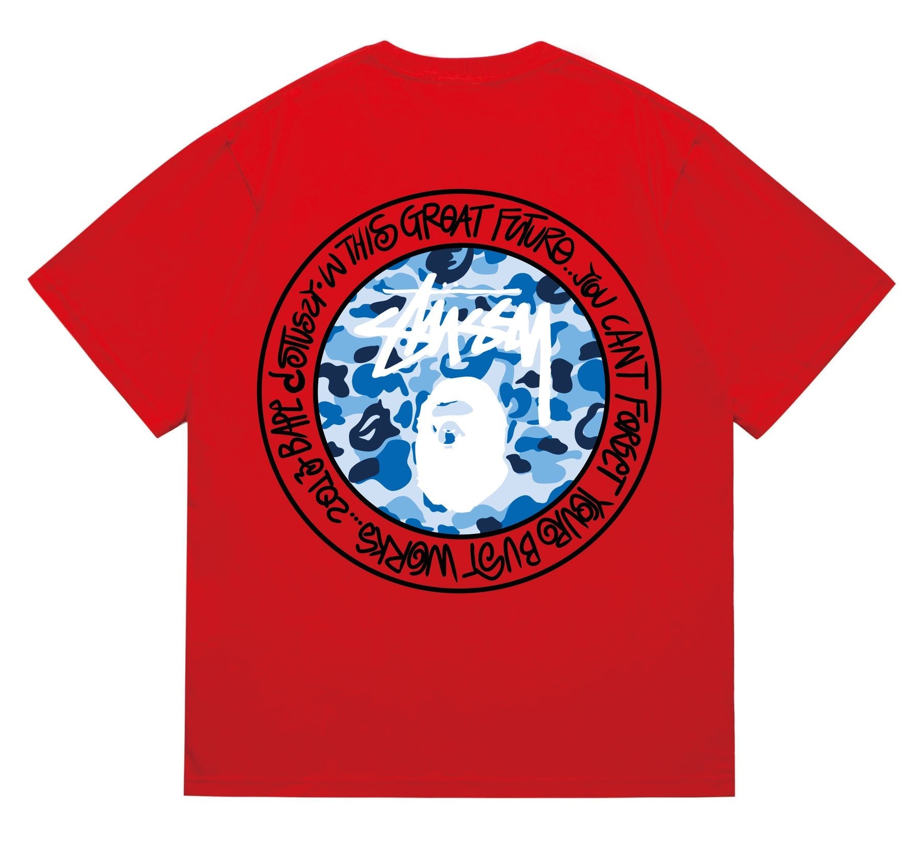 BAPE Circular Camo Back Graphic T-Shirt — back