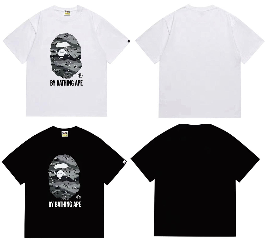 BAPE Grey/Blue Camo Ape Head T-Shirt — comparison