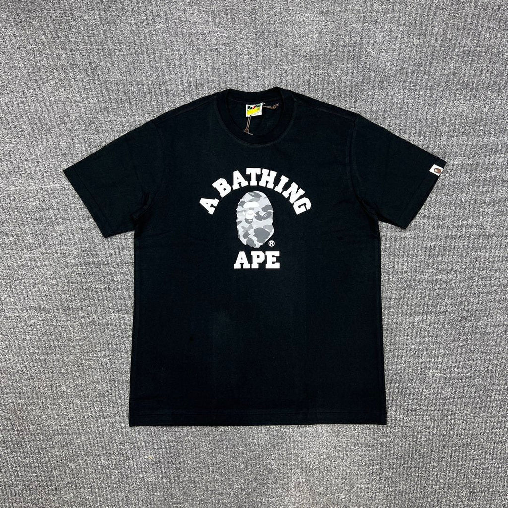 BAPE Grey Camo Ape Head Graphic T-Shirt — front