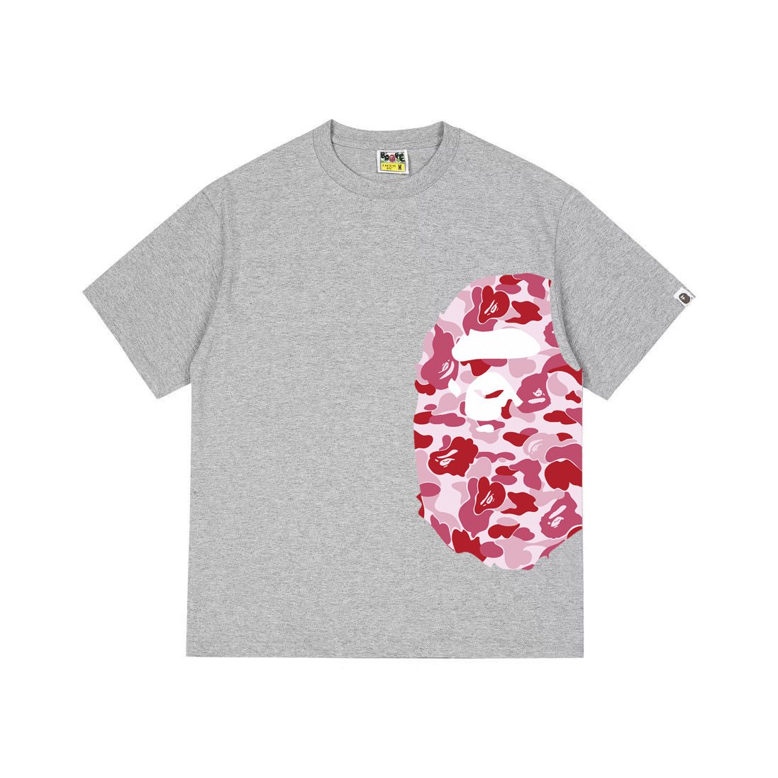 BAPE Pink Camo Ape Head Graphic Short-Sleeve T-Shirt — front