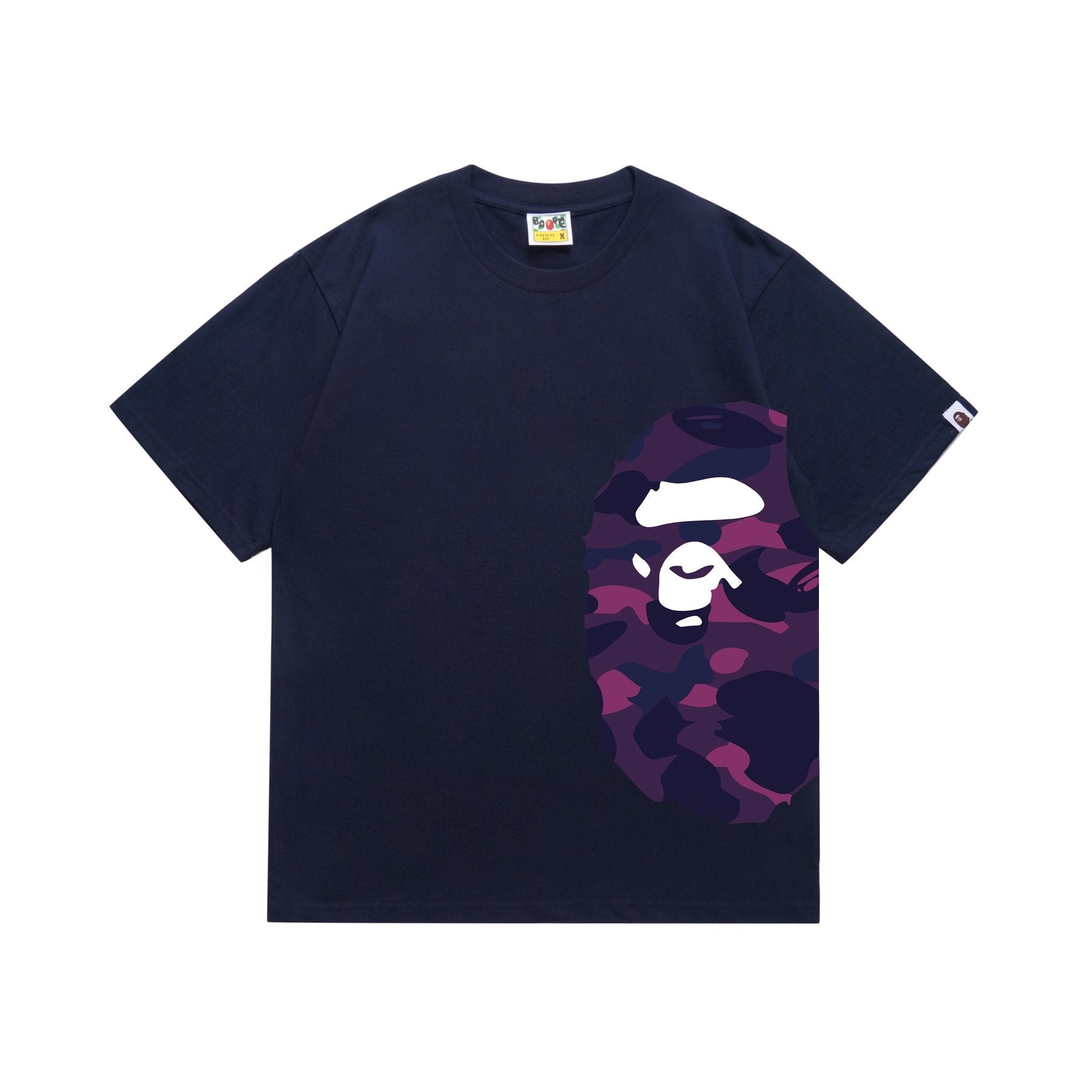 BAPE Purple Camo Side Graphic T-Shirt — front