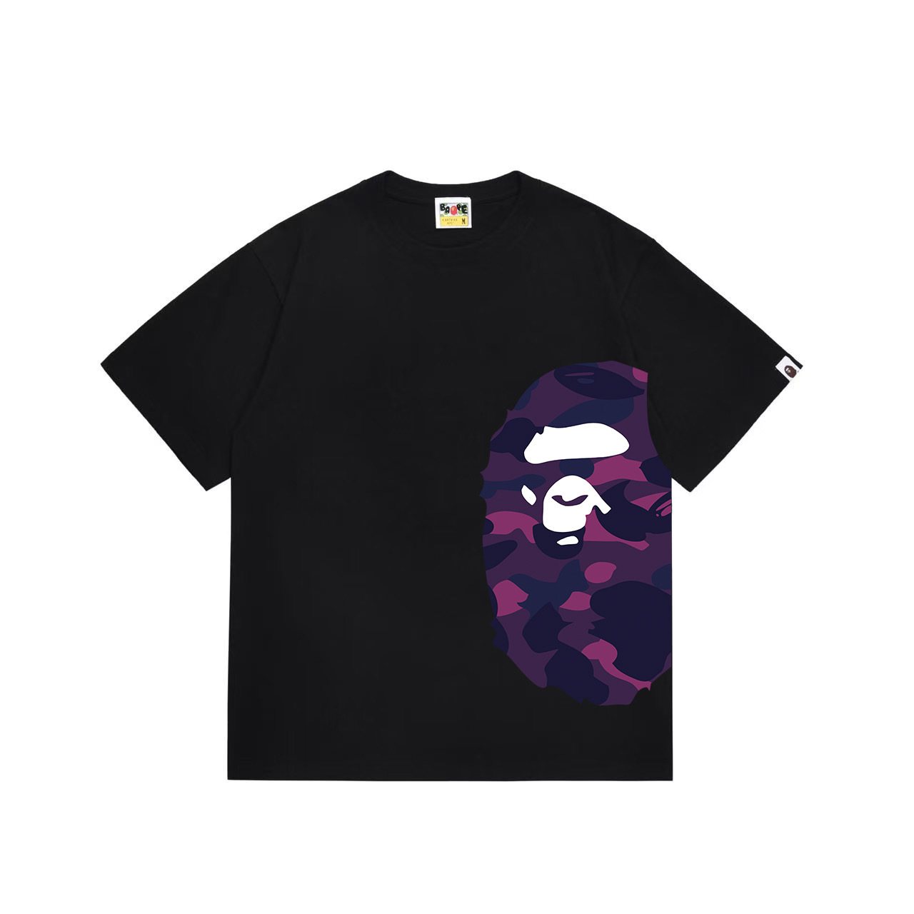 BAPE Purple Camo Side Graphic T-Shirt — front