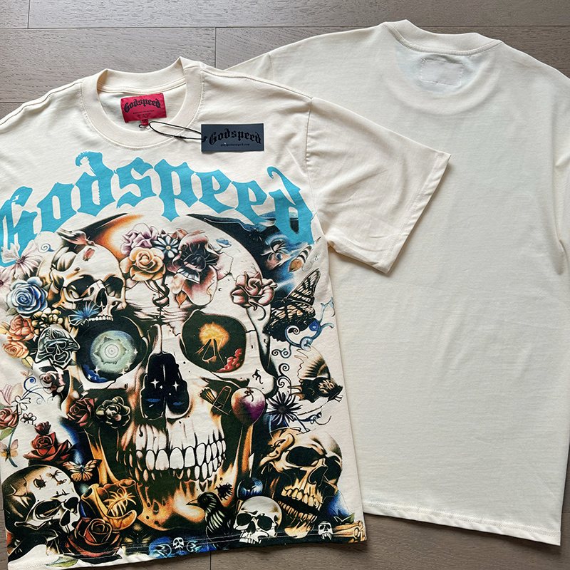 Godspeed Skull & Roses Graphic T-Shirt — comparison
