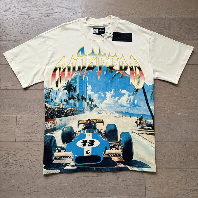 Godspeed E Pluribus Unum Racing Graphic T-Shirt — front