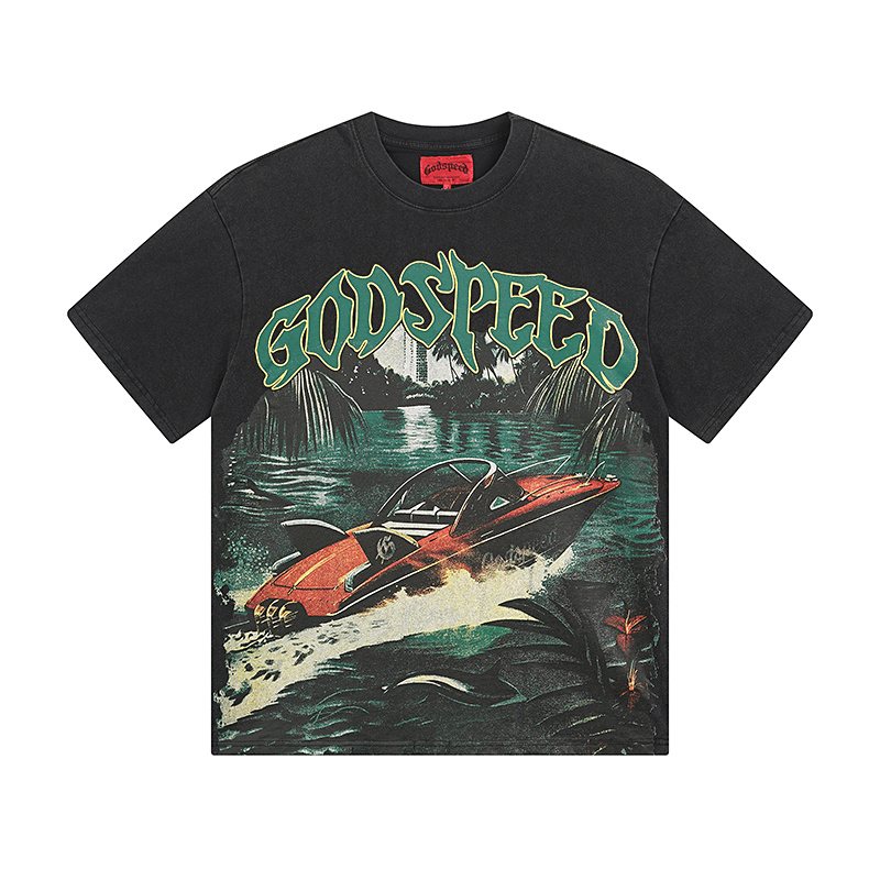 Godspeed Washed Rock Graphic T-Shirt — front