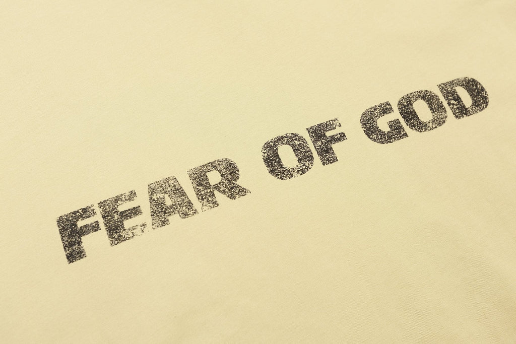 Fear of God Cream Front & Back Graphic T-Shirt — detail