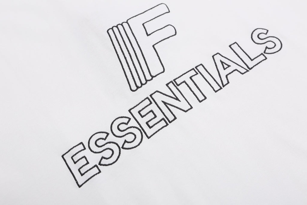 ESSENTIALS F-Letter Embroidered Graphic T-Shirt — fabric_closeup