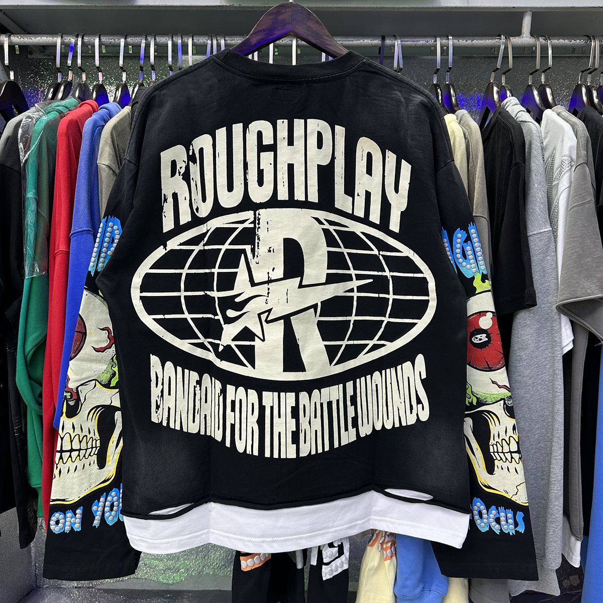 Rough Play Rock Graphic Long-Sleeve T-Shirt — context