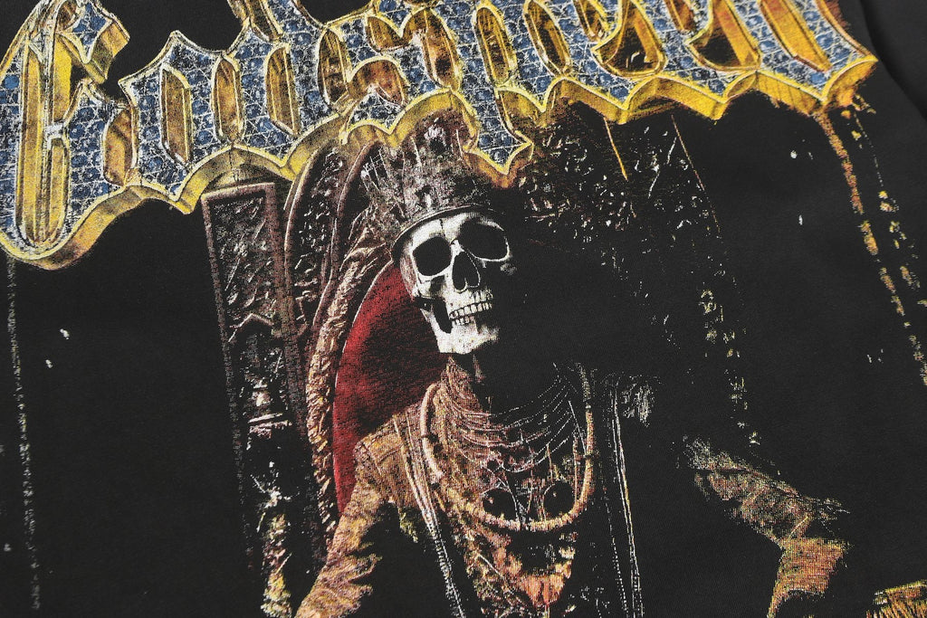 Godspeed Out of Many One Skeleton Graphic Long-Sleeve T-Shirt — detail