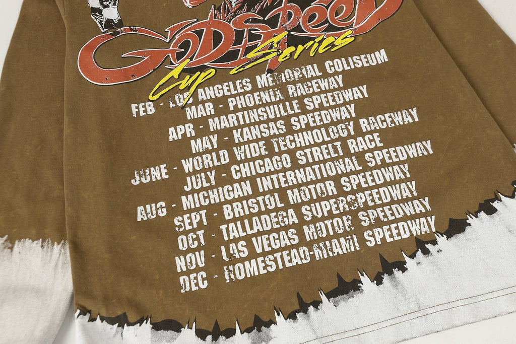 Godspeed Kleep Valley Racing Graphic Long-Sleeve T-Shirt — detail
