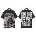 Godspeed Make Your Life Skeleton Graphic T-Shirt — front