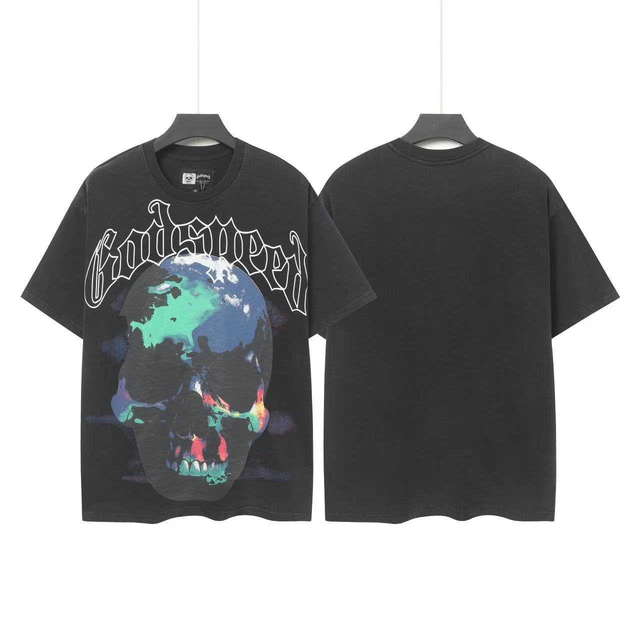 Godspeed Large Skull Graphic T-Shirt — front