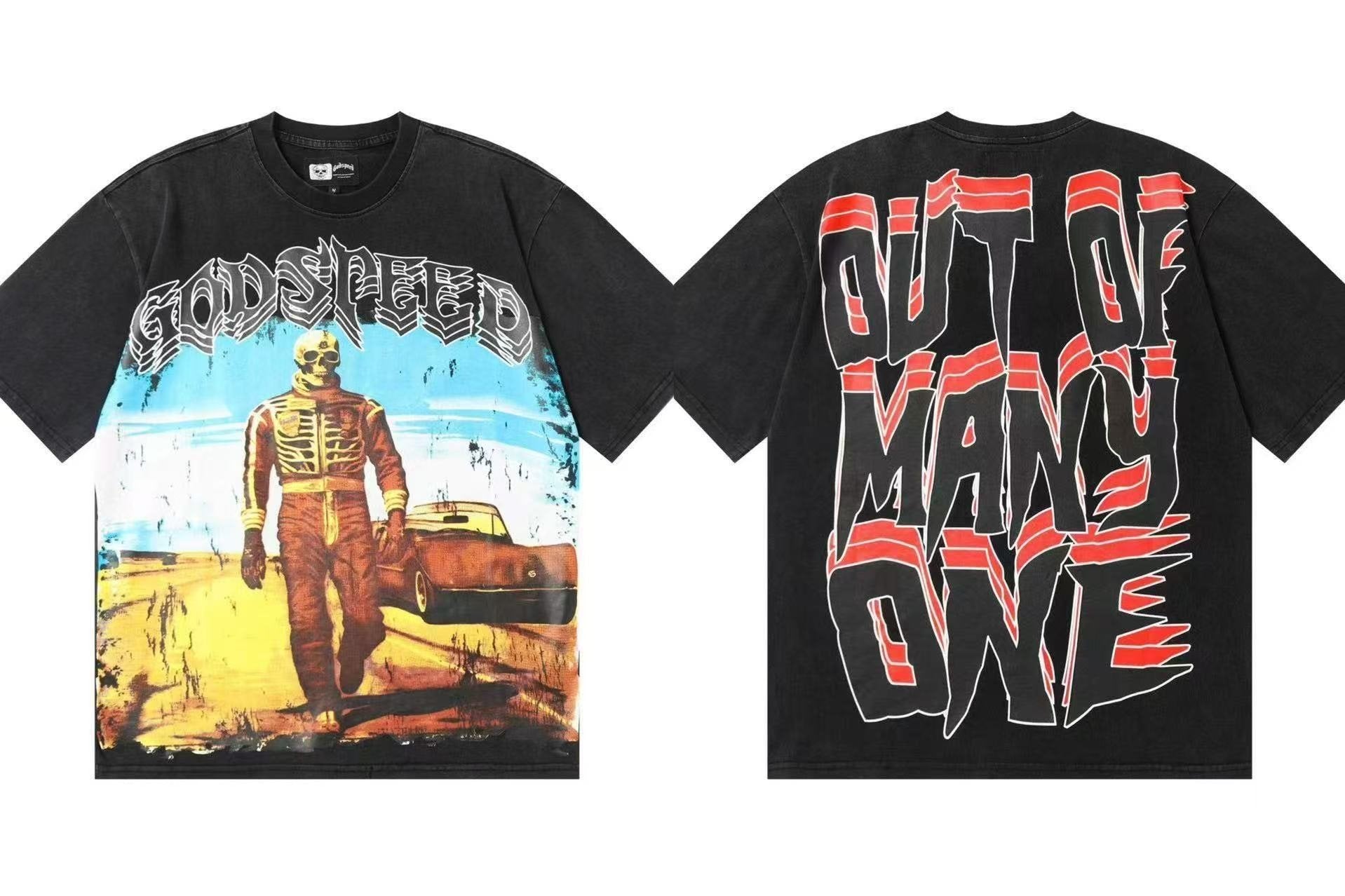 Godspeed Out Of Many One Desert Graphic T-Shirt — front