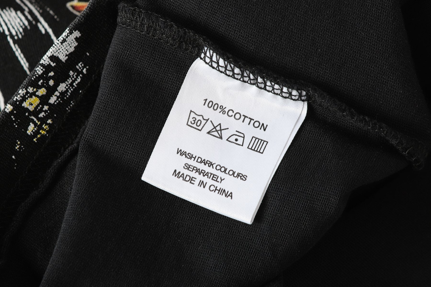 Godspeed Skull & City Back Graphic T-Shirt — neck_label