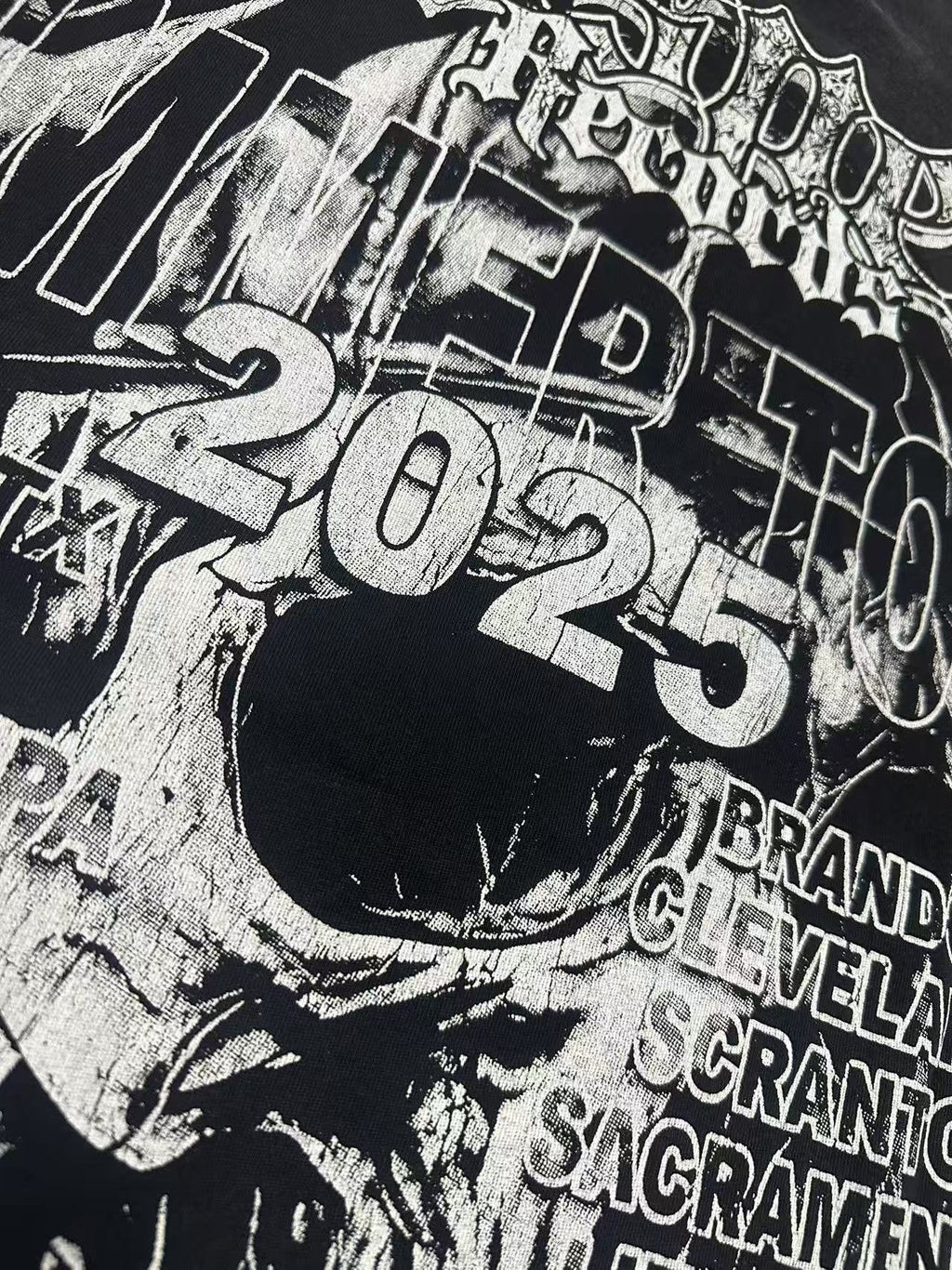 Godspeed Summer Tour 2025 Skull Graphic T-Shirt — detail