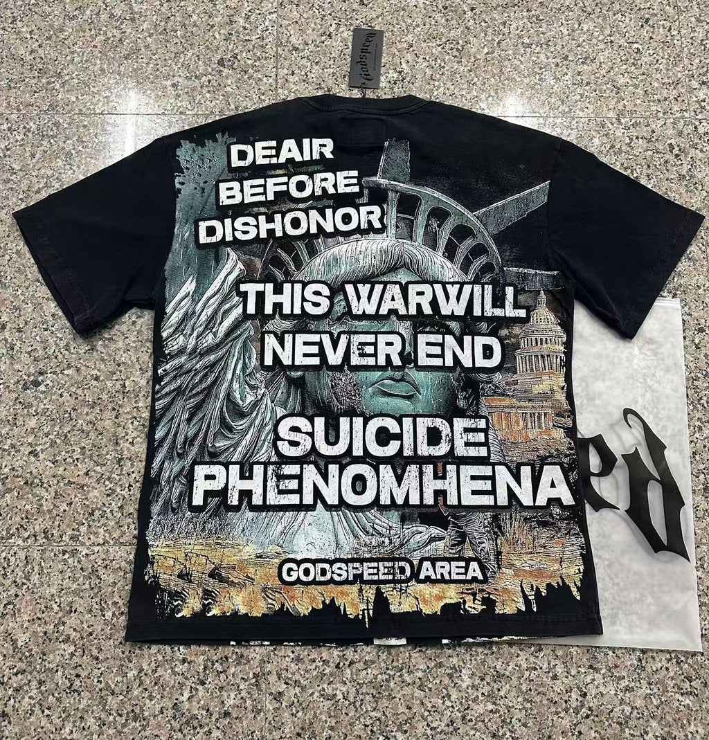 Godspeed Statue of Liberty Graphic T-Shirt — context
