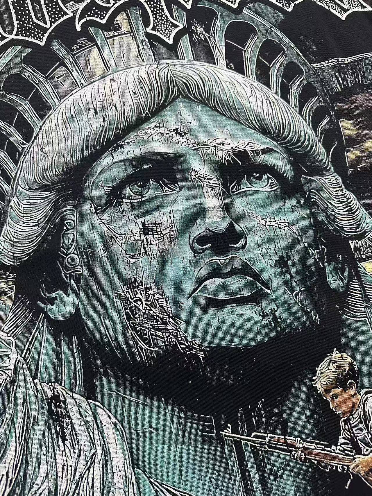 Godspeed Statue of Liberty Graphic T-Shirt — detail