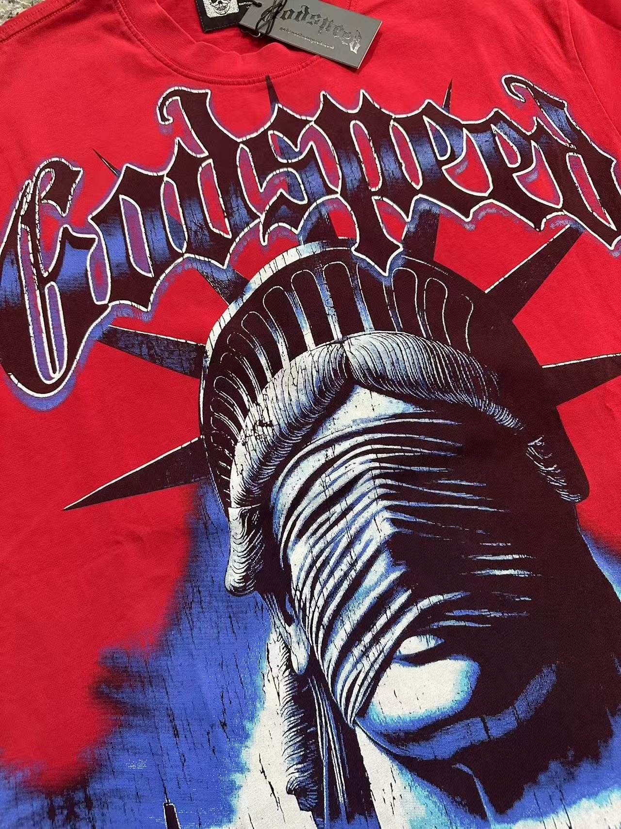 Godspeed Worship Ritual Washed Graphic T-Shirt — detail