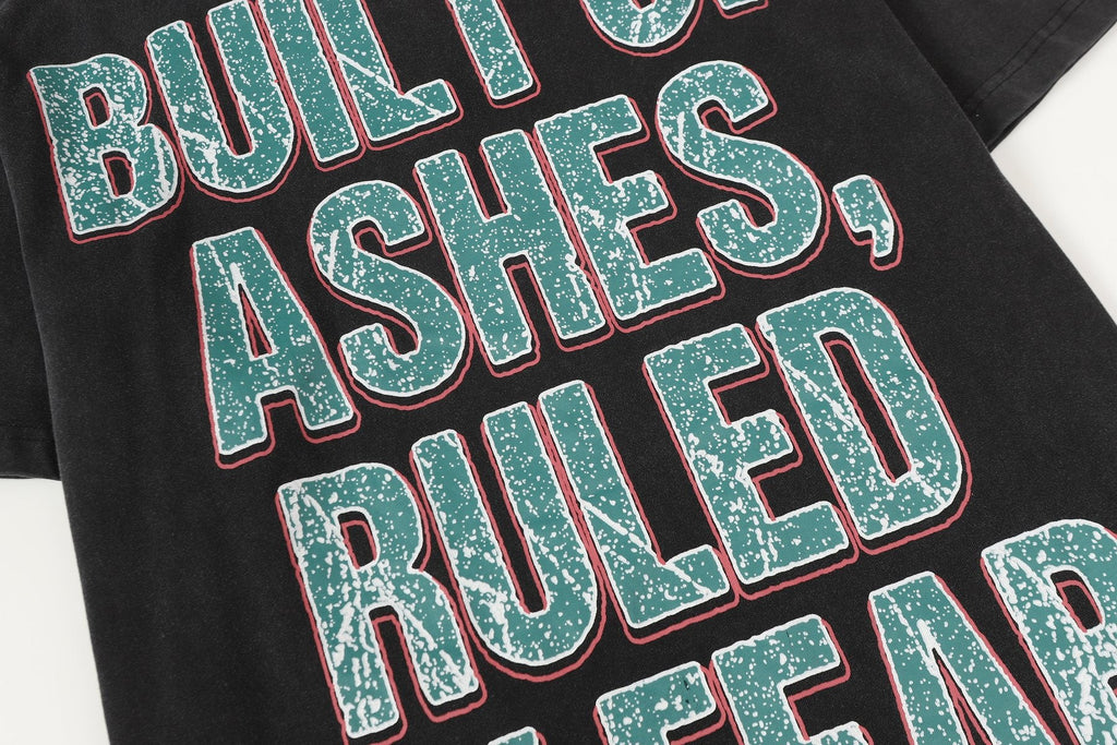 Godspeed Washed Black Skull Graphic T-Shirt — detail