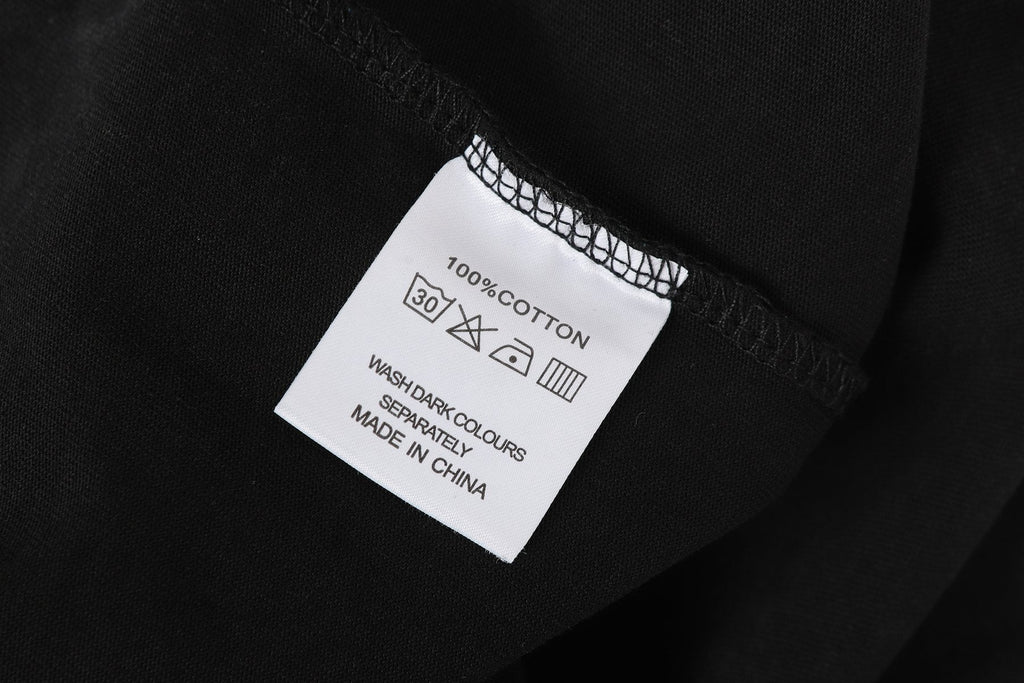 Godspeed Skull Graphic Washed Black T-Shirt — neck_label