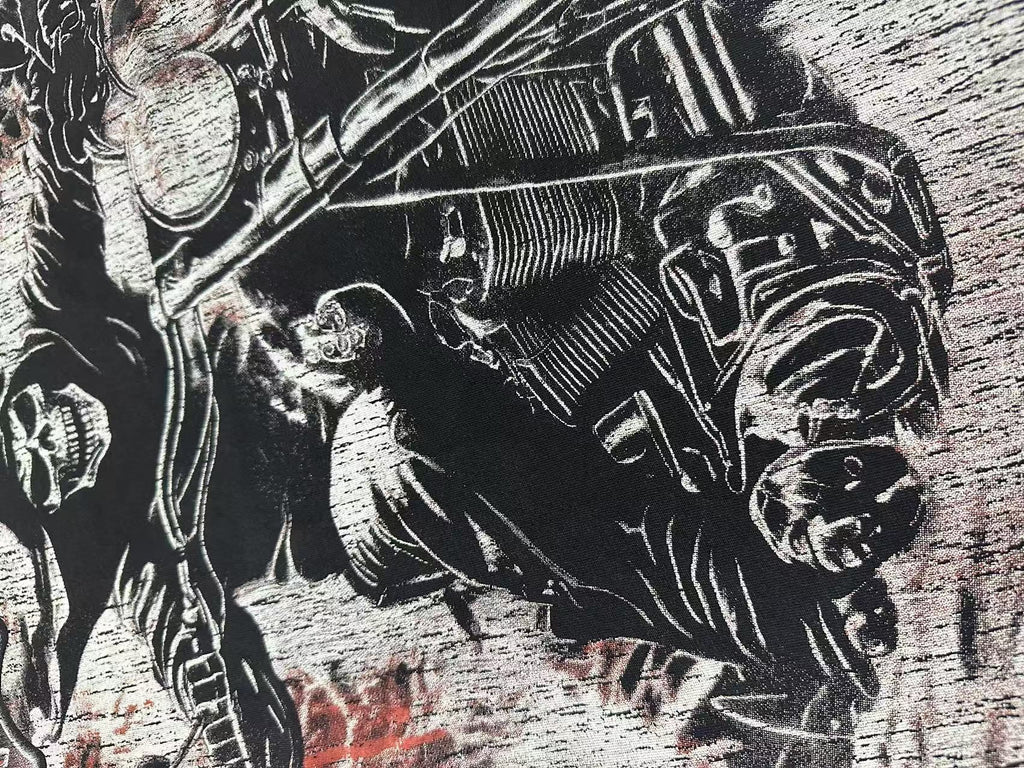 Godspeed Racing Team Washed Black Graphic T-Shirt — detail