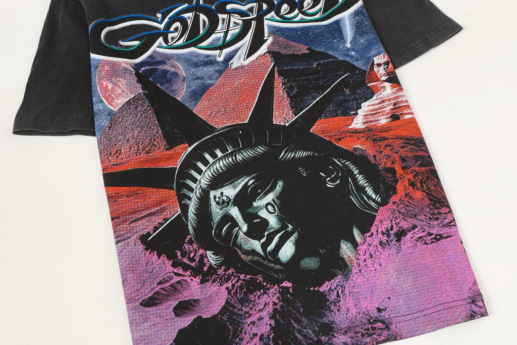 Godspeed Statue of Liberty Graphic T-Shirt — detail