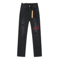 Ksubi Black Distressed Slim Tapered Jeans — hero