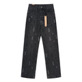 Ksubi Washed Black Straight-Leg Graphic Jeans — front