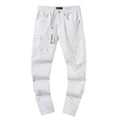 Purple Brand Paint-Splatter Distressed Jeans — front