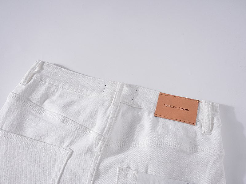 Purple Brand Paint-Splatter Distressed Jeans — detail