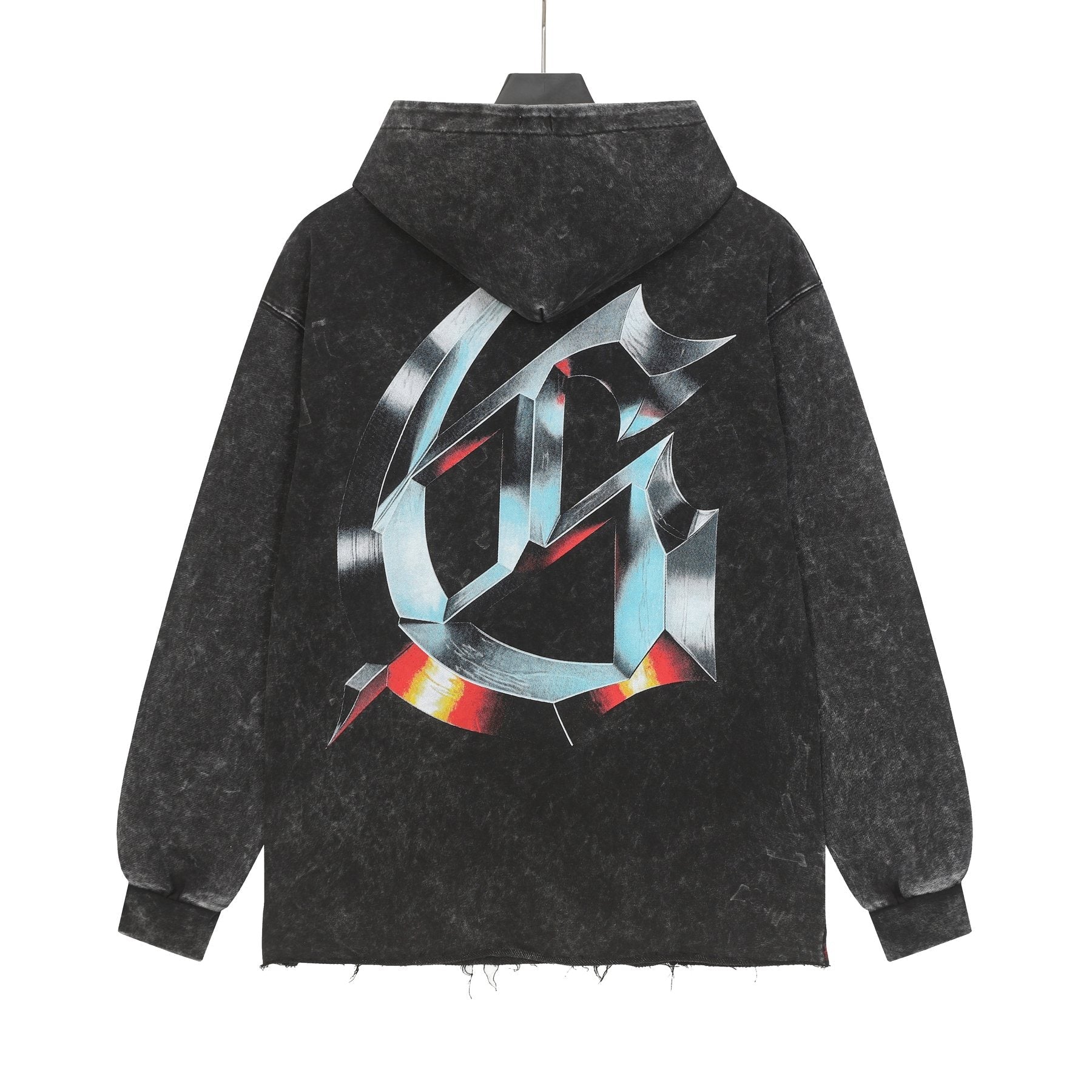 Godspeed Statue Graphic Washed Hoodie — back