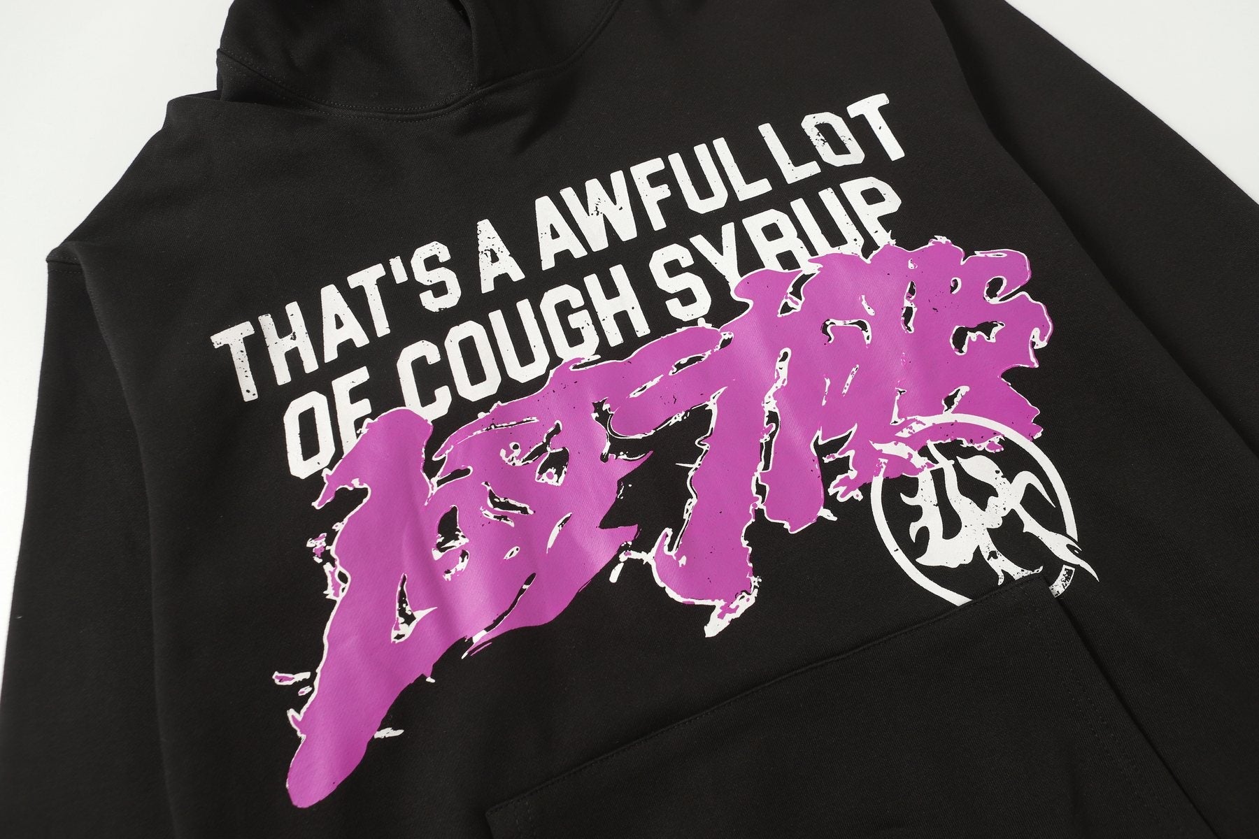 THAT'S A AWFUL LOT OF COUGH SYRUP Tomorrow Star Graphic Hoodie — detail
