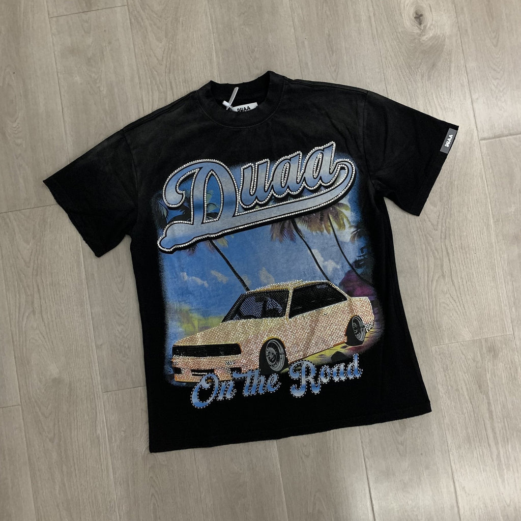 Rough Play Duaa Destination Car Graphic T-Shirt — front