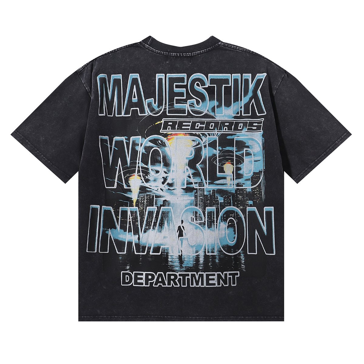 MAJESTIK 16 Department UFO Graphic T-Shirt — back