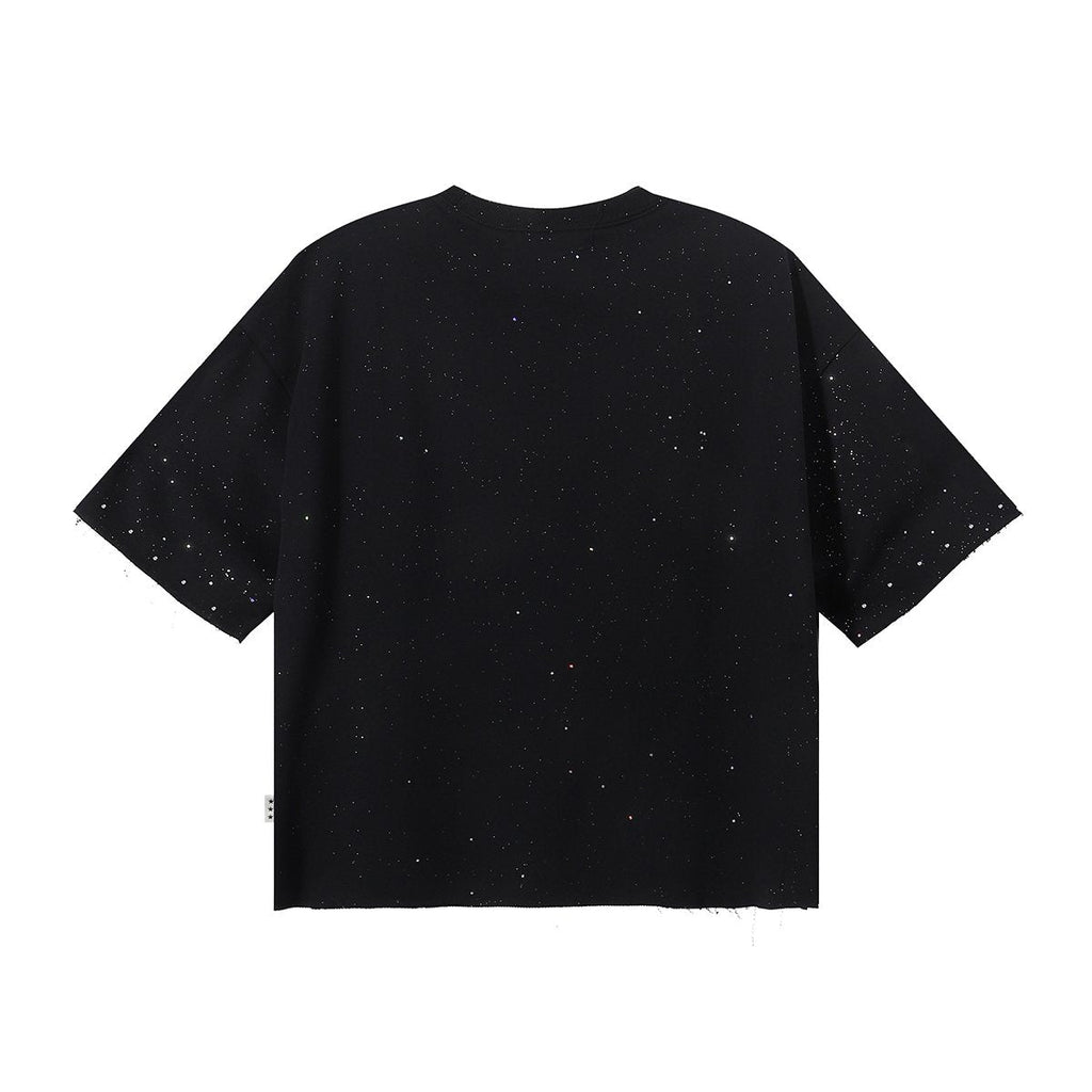BKYS Revival Rhinestone Graphic Cropped T-Shirt — back