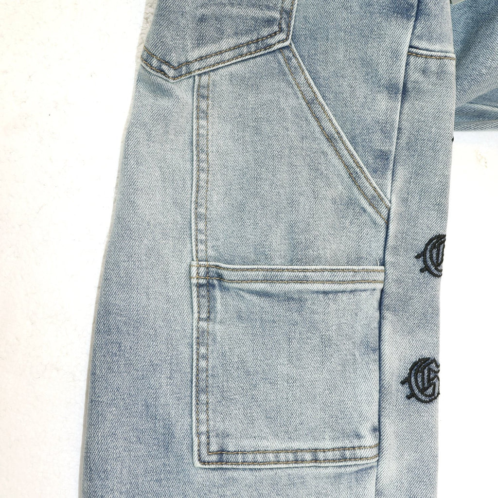 Godspeed Cargo Pocket Graphic Jeans — detail