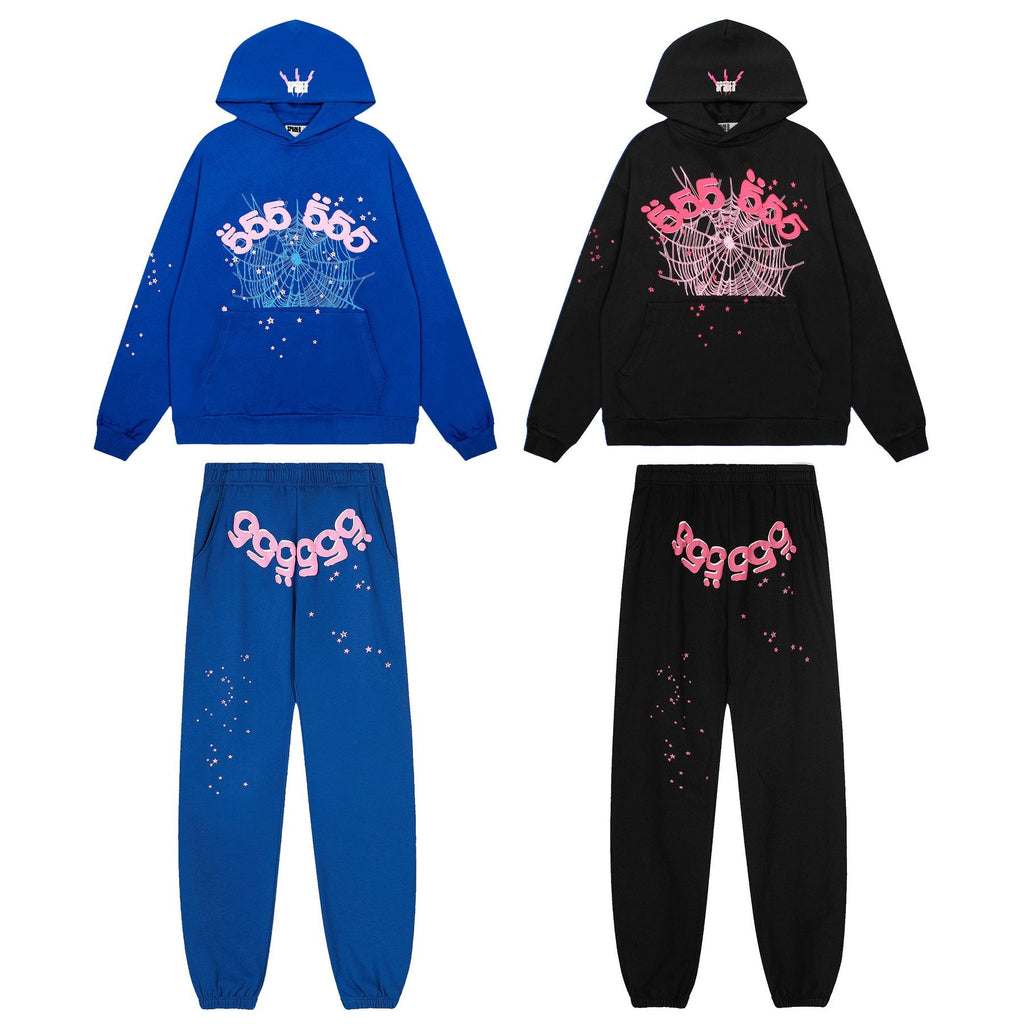 Sp5der Spiderweb Graphic Hoodie & Sweatpants Matching Set — comparison