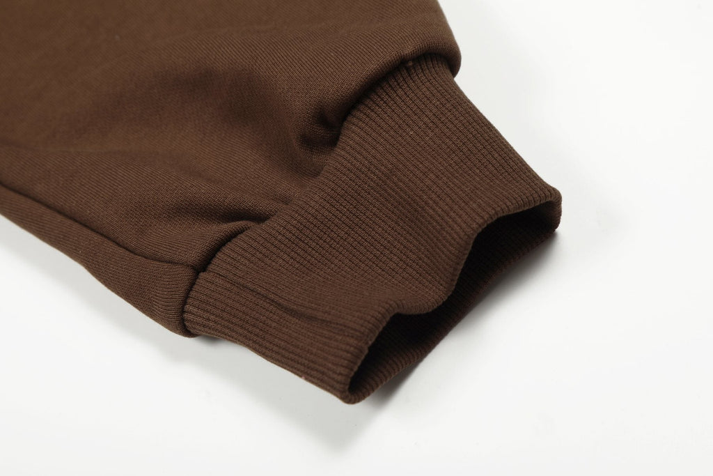 Sp5der Brown Western Spiderweb Graphic Hoodie — detail