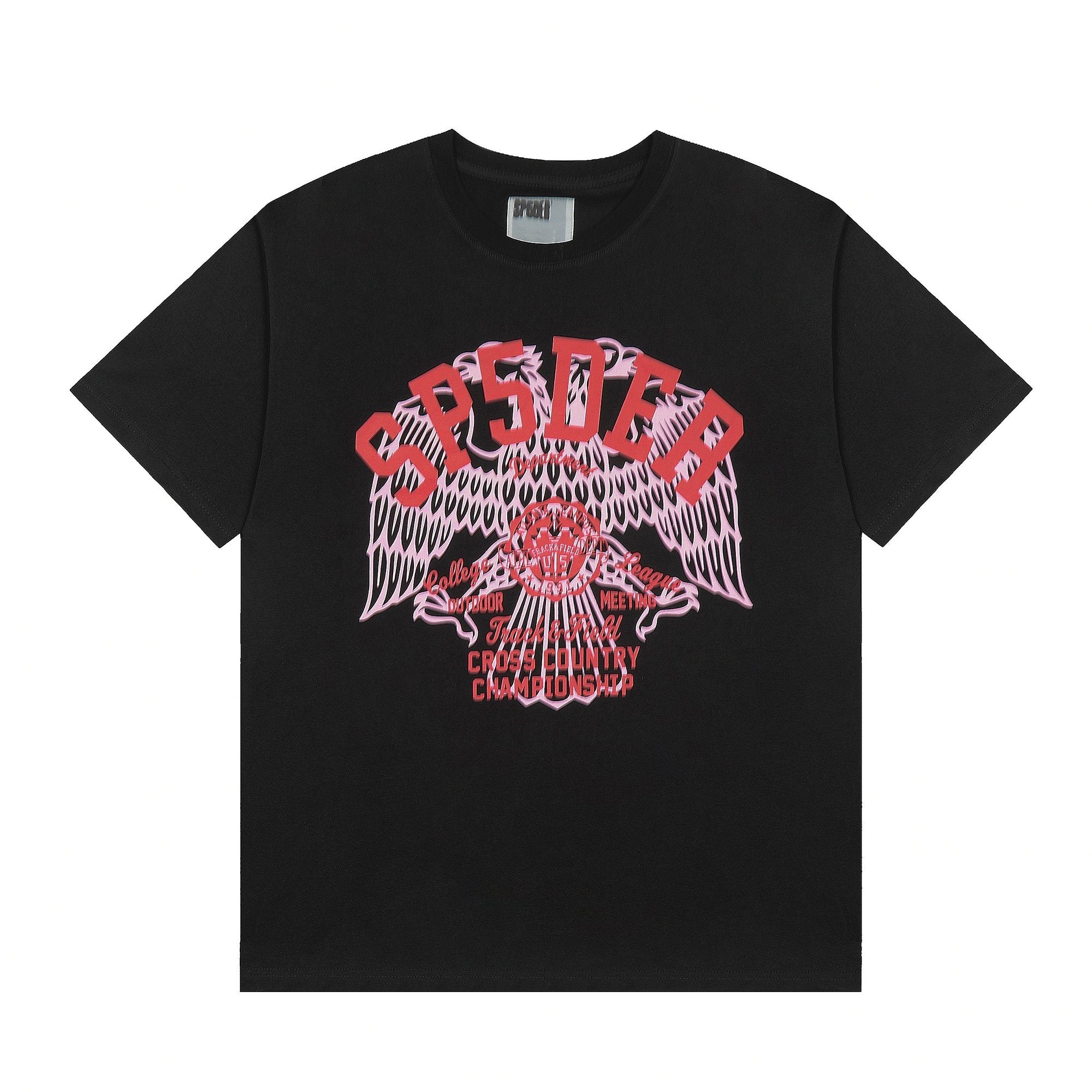 Sp5der Red/Pink Front Graphic T-Shirt — hero