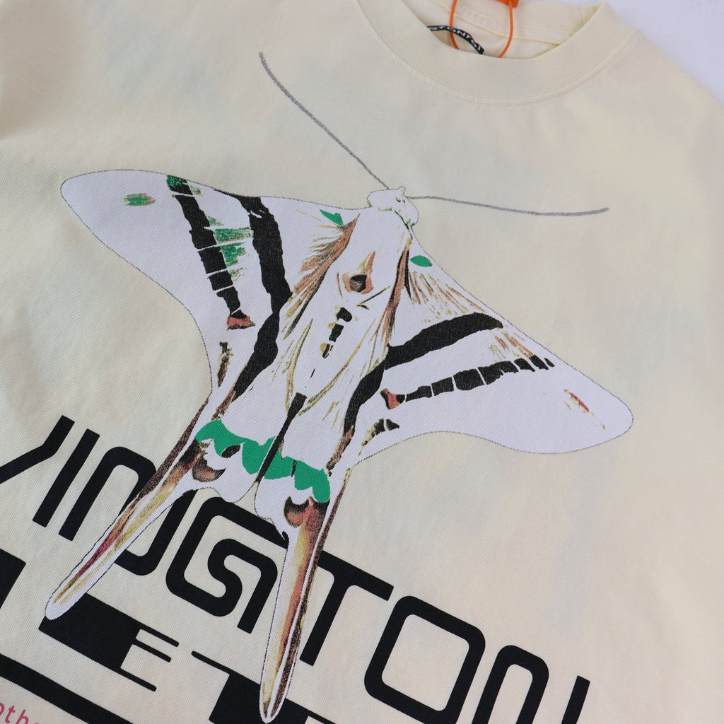 RRR123 Moth Graphic Short-Sleeve T-Shirt — detail