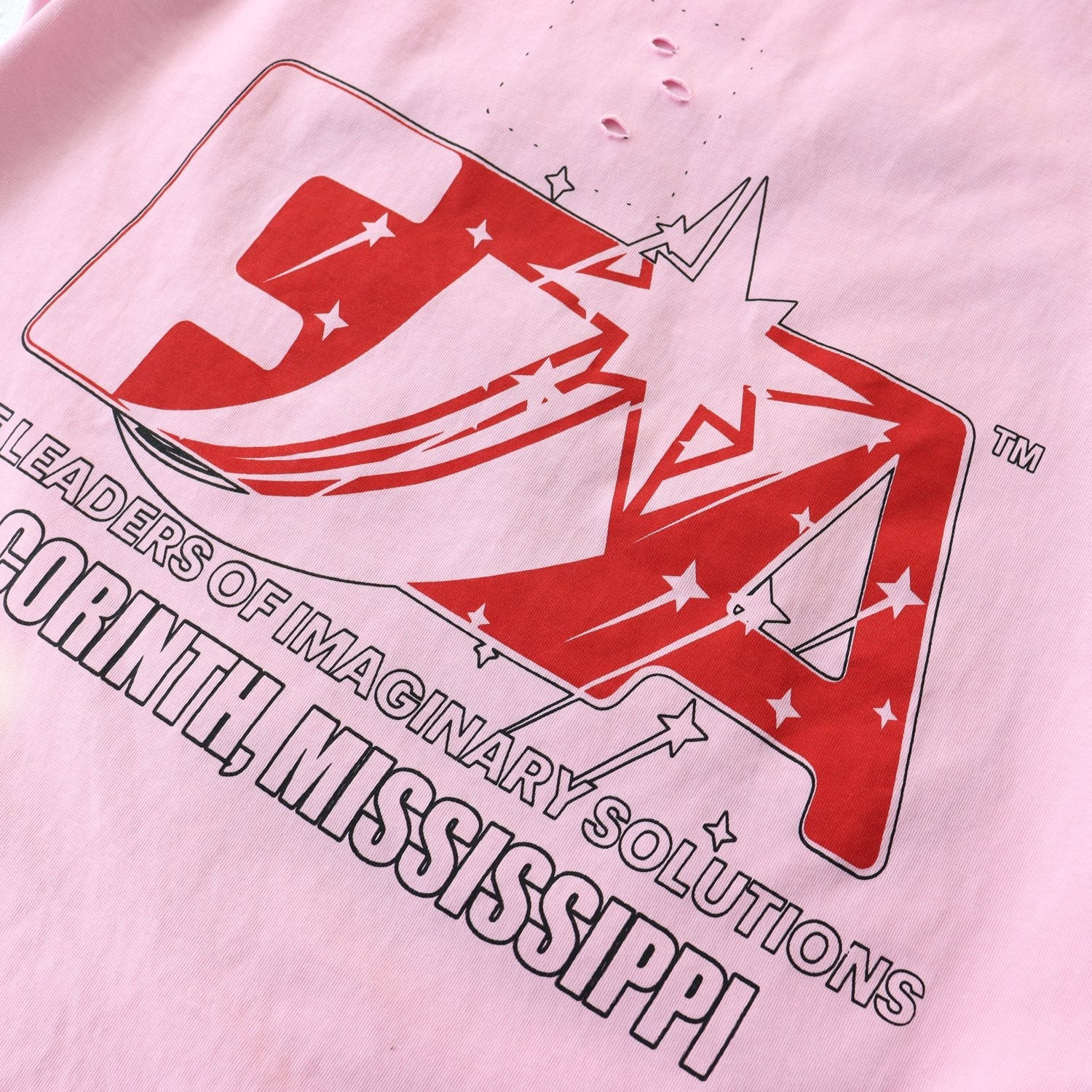 RRR123 CVA Washed Pink Graphic T-Shirt — detail
