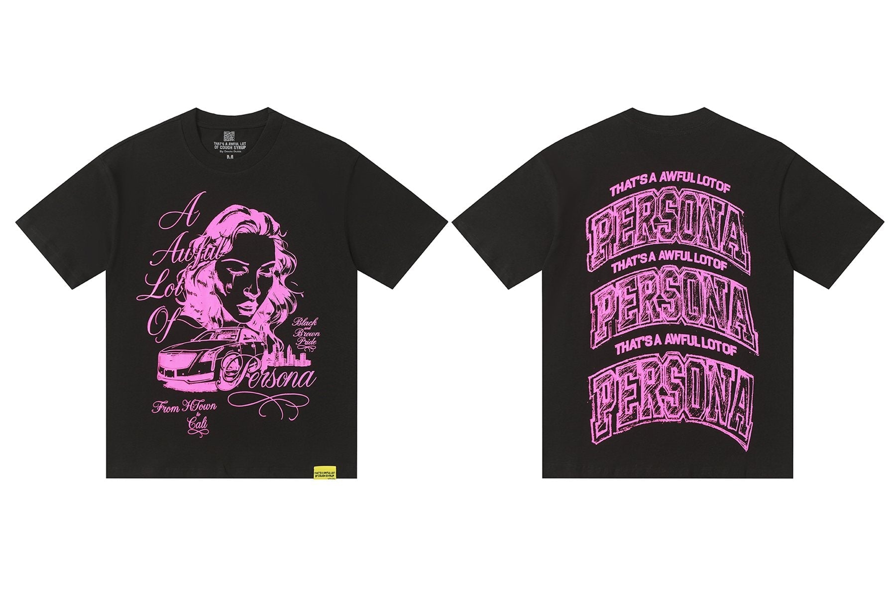 THAT'S A AWFUL LOT OF COUGH SYRUP Persona Graphic Short-Sleeve T-Shirt — comparison