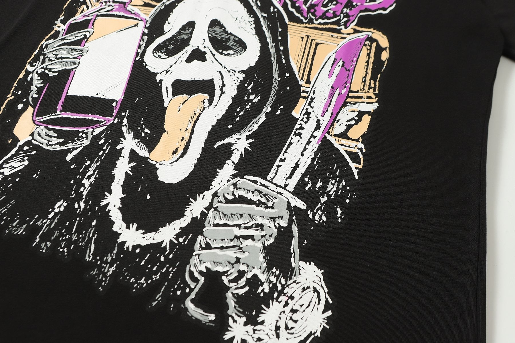 THAT'S A AWFUL LOT OF COUGH SYRUP Black Front & Back Graphic T-Shirt — detail