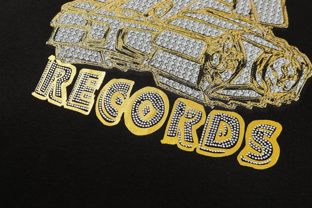 THAT'S A AWFUL LOT OF COUGH SYRUP Rhinestone Graphic Short-Sleeve T-Shirt — detail