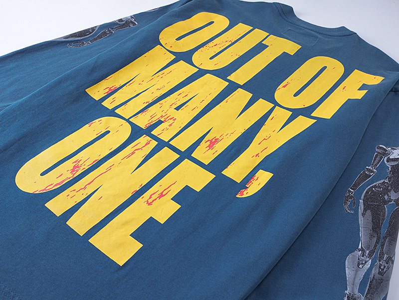 Godspeed Out of Many One Washed Long-Sleeve T-Shirt — detail
