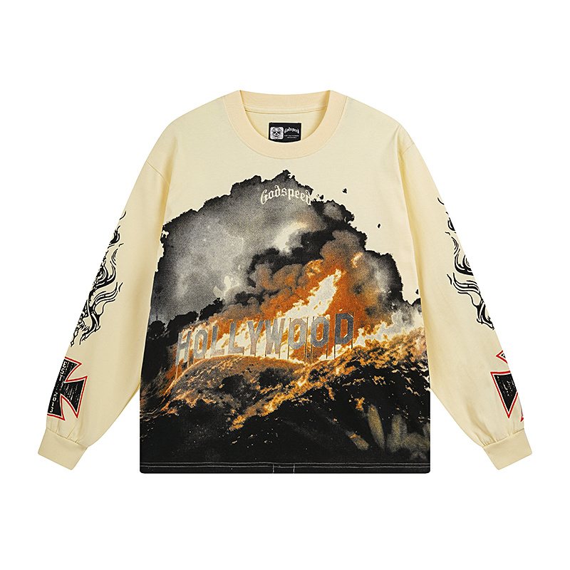 Godspeed Hollywood Graphic Long-Sleeve T-Shirt — front