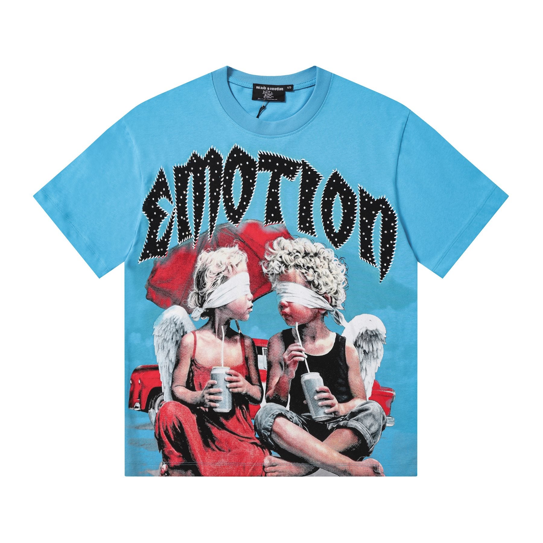 MIXED EMOTION Angel Graphic Short-Sleeve T-Shirt — front